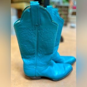 Vintage Western Turquoise, Panhandle Slim, Cowboy boots, size 6